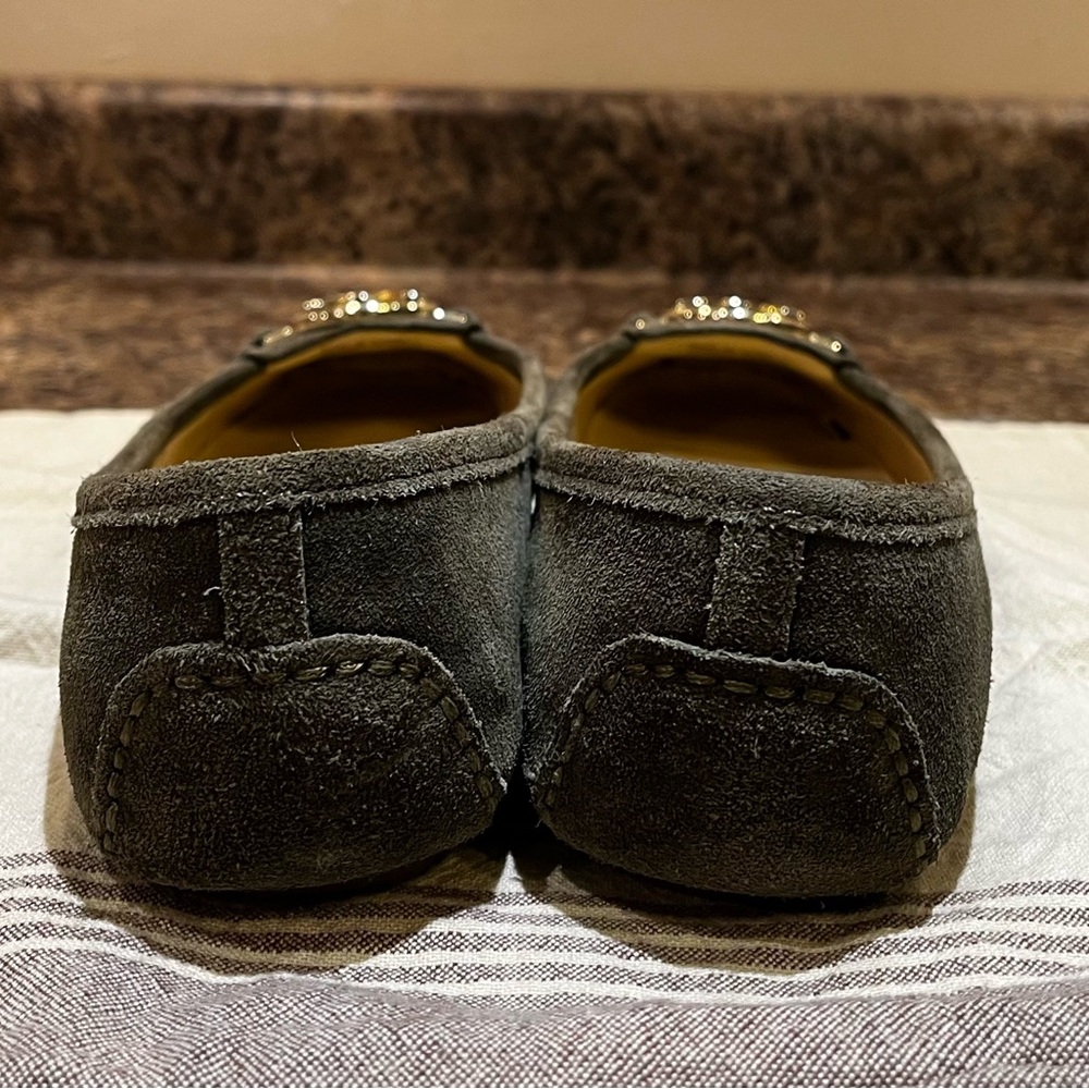 Michael Kors Women’s Forrest Green Suede Leather Fulton Moccasin Flats Sz 6 - Picture 4 of 7